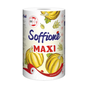 полотенца бумажные 2-х слойные SOFFIONE MAXI белые 27,5м  (18шт упак)