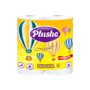 полотенца бумажные Plushe LIGHT   2-ух слойные,10м