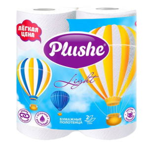 полотенца бумажные Plushe LIGHT 2-ух слойные,35м