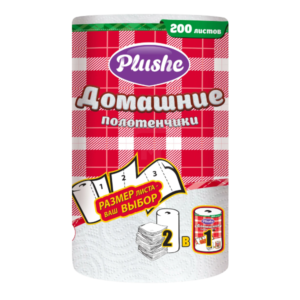 полотенца бумажные Plushe MIDI 2-ух слойные,25м (18шт/уп)