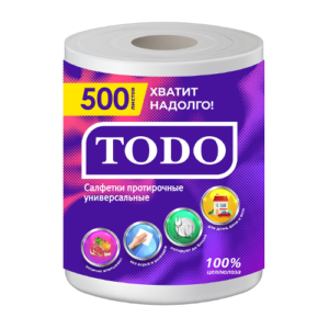 Полотенце 20х23 универсальное белые протирочные 500шт в рулоне по 100м GrandPero