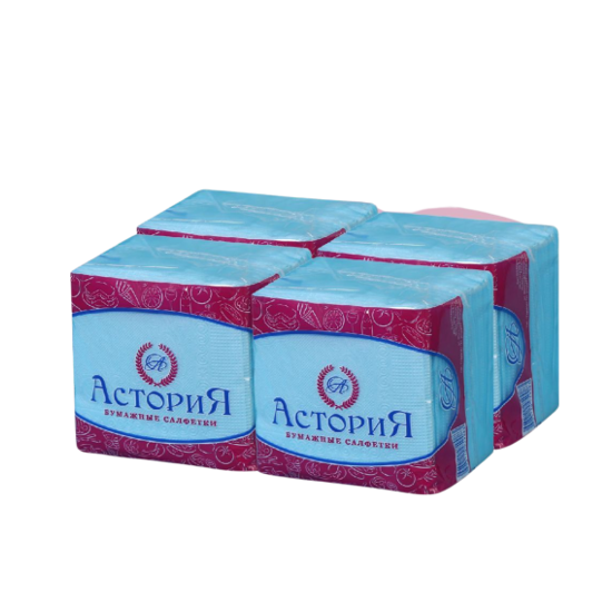 салфетки Астория цветная 100л/20упак