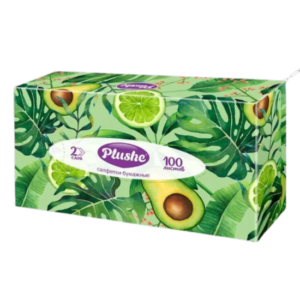 салфетки в коробке PLUHE 100шт, 2-ух слойные (35упак)