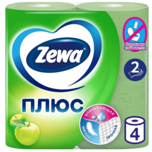 Туалетная бум. ZEWA Яблоко 2-х слойная 8 рулонов (12уп)
