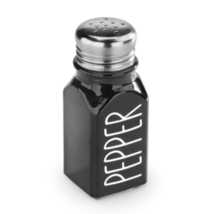 Солонка стекло с надписью PEPPER P.L. Арт.81240402