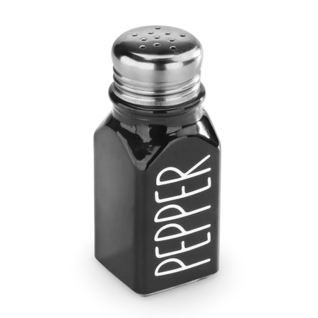Солонка стекло с надписью PEPPER P.L. Арт.81240402