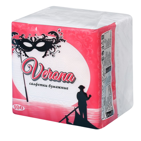 салфетка 1-сл 24х24 Verona белая 70л (20уп)
