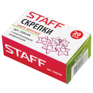 Скрепки 28мм 20шт "Звезда" STAFF  Арт.226249