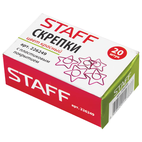 Скрепки 28мм 20шт "Звезда" STAFF  Арт.226249