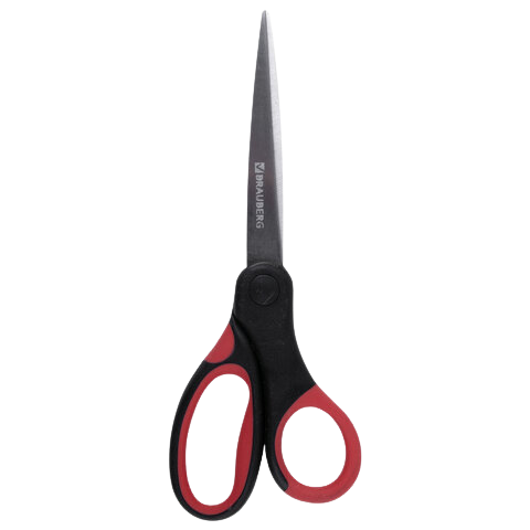 Ножницы BRAUBERG 210мм красно--черные Арт.231566