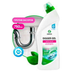 GRASS Щелочное средство для прочистки канализац. труб "DIGGER GEL" 750мл