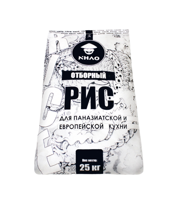 Крупа рисовая: рис шлифованный (В/С ГОСТ 6292-93) 25кг NIHAO .Арт.33301