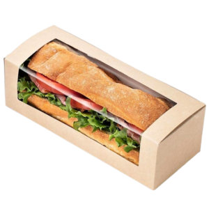 ДоЭко контейнер под десерт с окном Sweet show box 200х80х60 (300шт)