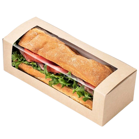 ДоЭко контейнер под десерт с окном Sweet show box 200х80х60 (300шт)