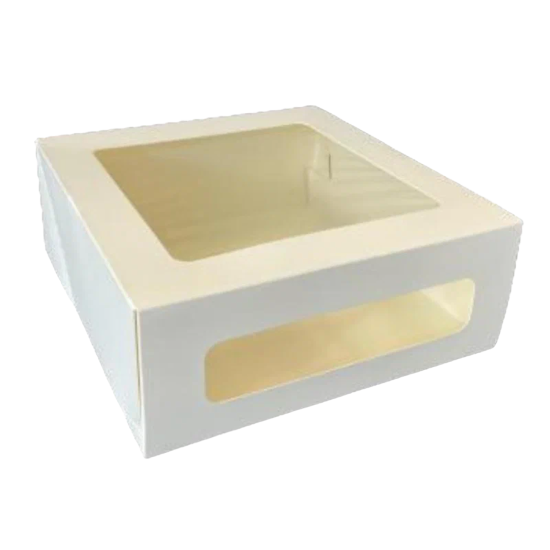 Доэко контейнер под десерт с окном Cake Window белый 260х260х100 (75шт)