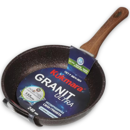 Сковорода 240 с а/п Granit Ultra индукция с ручкой Арт.сгти240аку