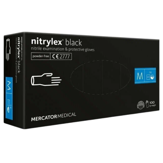 Перчатки нитриловые неопудр.смотр. NITRYLEX М черные