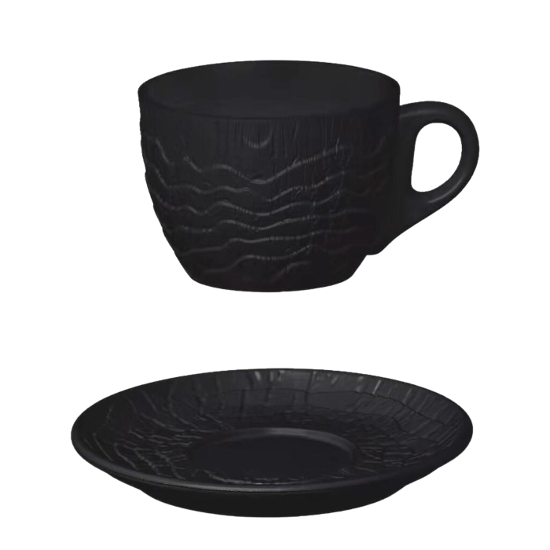 Чайная пара 300 мл,серия "Black Raw Wood" P.L. - ProffCuisine  Артикул 81229848