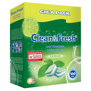 Таблетки для посудомоечных машин 100шт CLEAN&FRESH ALL-in Арт.606515 Таблетки для посудомоечных машин 100шт CLEAN&FRESH ALL-in Арт.606515
