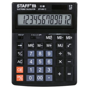 Калькулятор STAFF STF-444-12 (199х153мм) 12р, двойное питание Арт.250303