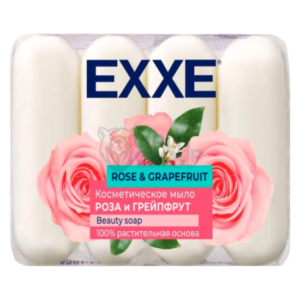 Мыло косметическое EXXE "Роза и Грейпфрут" 4х70г (24шт)