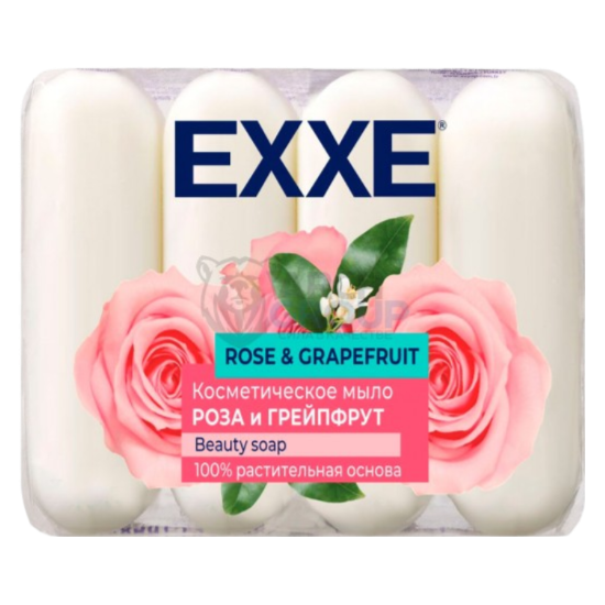 Мыло косметическое EXXE "Роза и Грейпфрут" 4х70г (24шт)