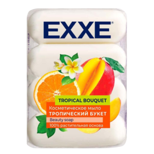 Мыло косметическое EXXE "Тропический букет" 4х70г (24шт)