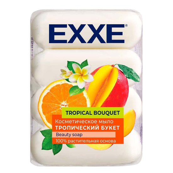 Мыло косметическое EXXE "Тропический букет" 4х70г (24шт)