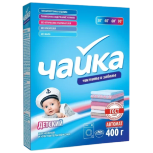 Стиральный порошое Чайка 400гр. автомат Сандей Детский 0+ (18шт/уп)