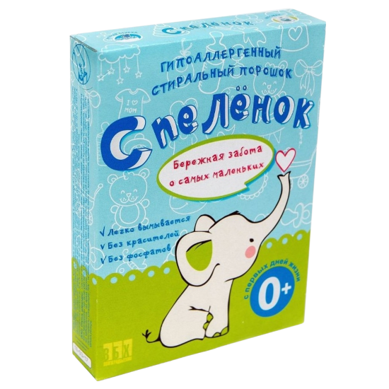 Стиральный порошок С пеленок 400гр детс. Слоненок(24шт/уп)