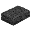 Губки для посуды SQUARE BLACK 98х66х30 мм, КОМПЛЕКТ 10 шт., КРУПНОПОРИСТЫЙ поролон/абразив LAIMA, 60