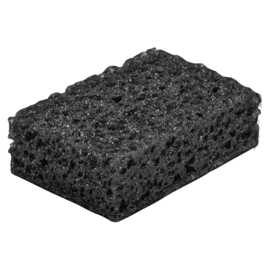 Губки для посуды SQUARE BLACK 98х66х30 мм, КОМПЛЕКТ 10 шт., КРУПНОПОРИСТЫЙ поролон/абразив LAIMA, 60