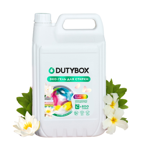 DUTYBOX Гель для стирки Концентрат "Жасмин и белый лотос" (200 стирок), 5 л