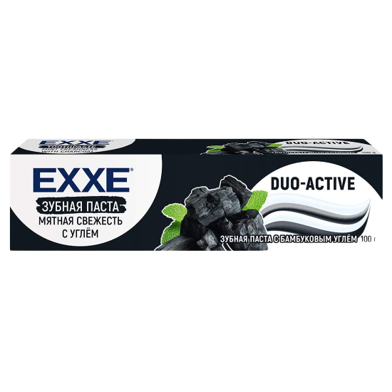 Паста зубная EXXE "Мятная свежесть с углем" 100г (72шт/кор)