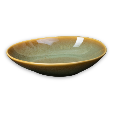 САЛАТНИК овальный 8,5" 220мм 750мл, зеленый "Corone Primavera"Арт.фк1755
