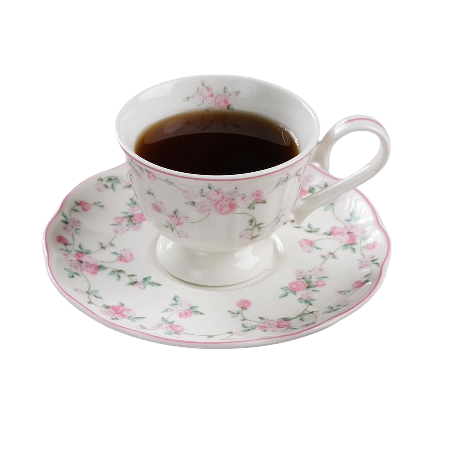 Чайная пара 200 мл,фарфор "NOBLE" серия "Retro Ritz-La Vie En Rose"Арт.81229642/81229643