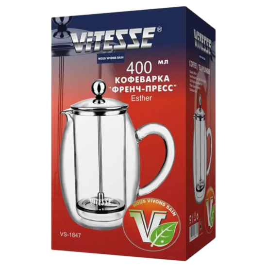 Кофеварка Френч-пресс 0,4л VITESSE  Арт. VS-1847