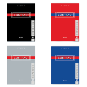 Тетрадь А4, 96 л., BRAUBERG скоба, клетка, обложка картон, "CONTRACT"  Арт.400521