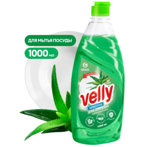 GRASS Средство для мытья посуды "Velly" Premium Алоэ вера (флакон 1000 мл)