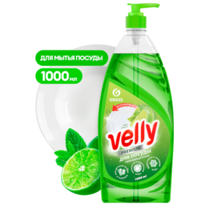 GRASS Средство для мытья посуды "Velly" Premium лайм и мята (флакон 1000 мл)