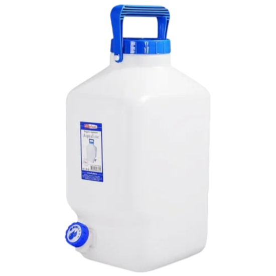 Бидон 10,0 л Aqualine с краном белый 1/8