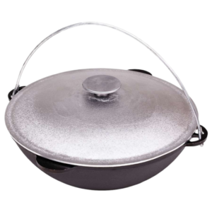 Казан походный 15,0л чугун. с ручкой-дужкой и ал/крТуризм Арт.1615-6