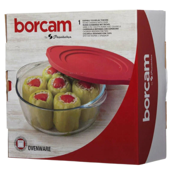 Кастрюля для СВЧ 2л. с пластик крышкой BORCAM Арт.59001