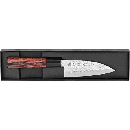 Нож кухонный «Нара» односторонняя заточк сталь нерж.,дерево ,L=220/105,B=36мм металлич.,тем.дерево