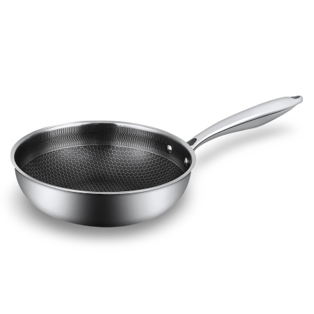 Сковорода WOK d-28см "Honeycombs" нерж, 3-ех слойная Индукция P.L.