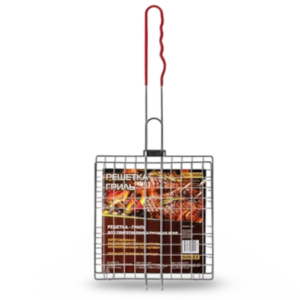 Решетка-гриль мелкая DX-G0004 с силиконовой ручкой 23х22 см